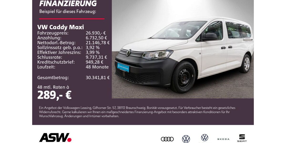 VW Caddy Maxi 19.400 km 26.930 &euro; Neckarsulm 74172