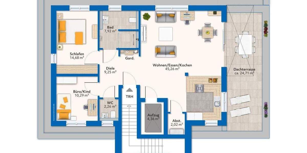 Etagenwohnung Niederkrüchten Varbrook - 2 Zimmer, 68 m&sup2;, 345.600&euro; | Angebot:25701371