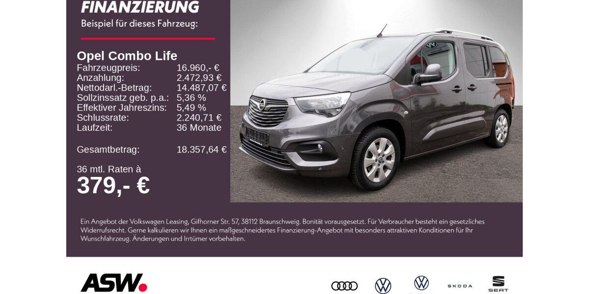 Opel Combo Life 43.300 km 14.690 &euro; Weinsberg 74189