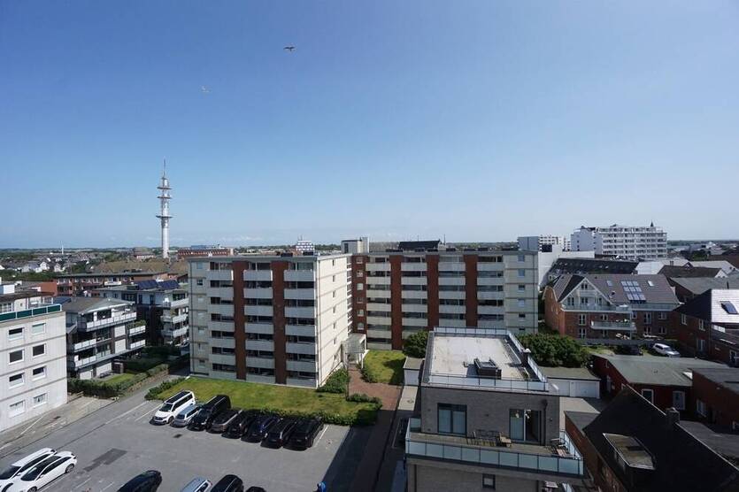 Kurzentrum Westerland: 1,5-Zi. Wohnung mit Balkon und herrlichem Weitblick