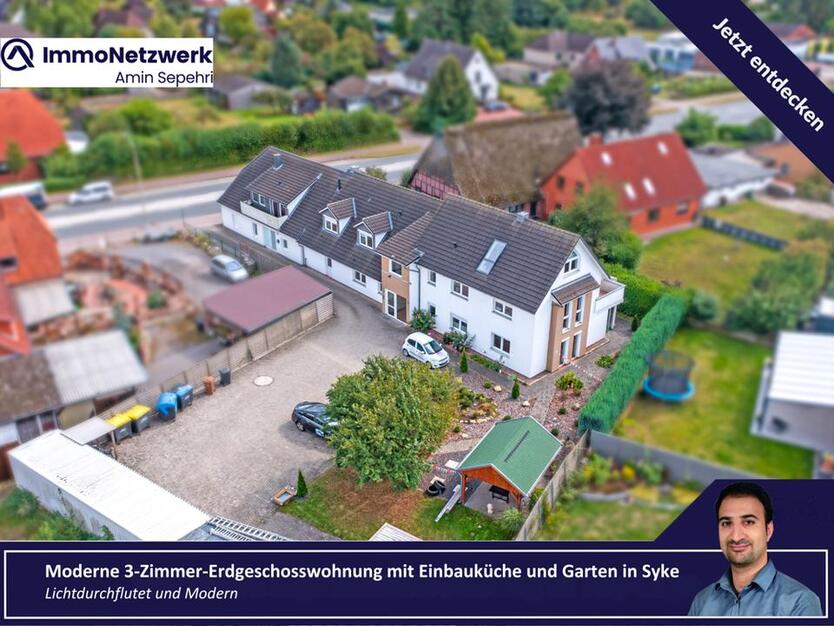 Moderne 3-Zimmer-Erdgeschosswohnung mit Einbauküche und Garten in Syke-Barrien zimmer