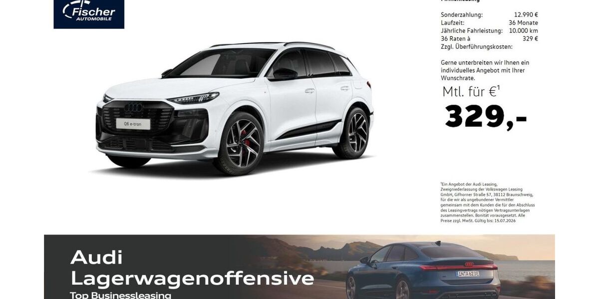 Audi Q6 e-tron 3.000 km 82.980 &euro; Ursensollen 92289