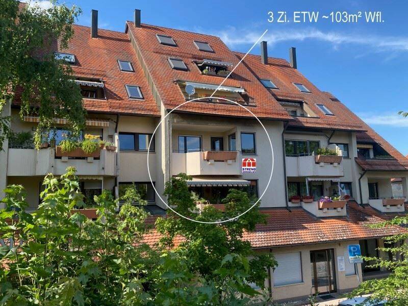 Pegnitz-Therme LaufP. 3 Zi2.OG, 103m², 2 Loggien, TG, s. schöne Lage, direkt an der Pegn.