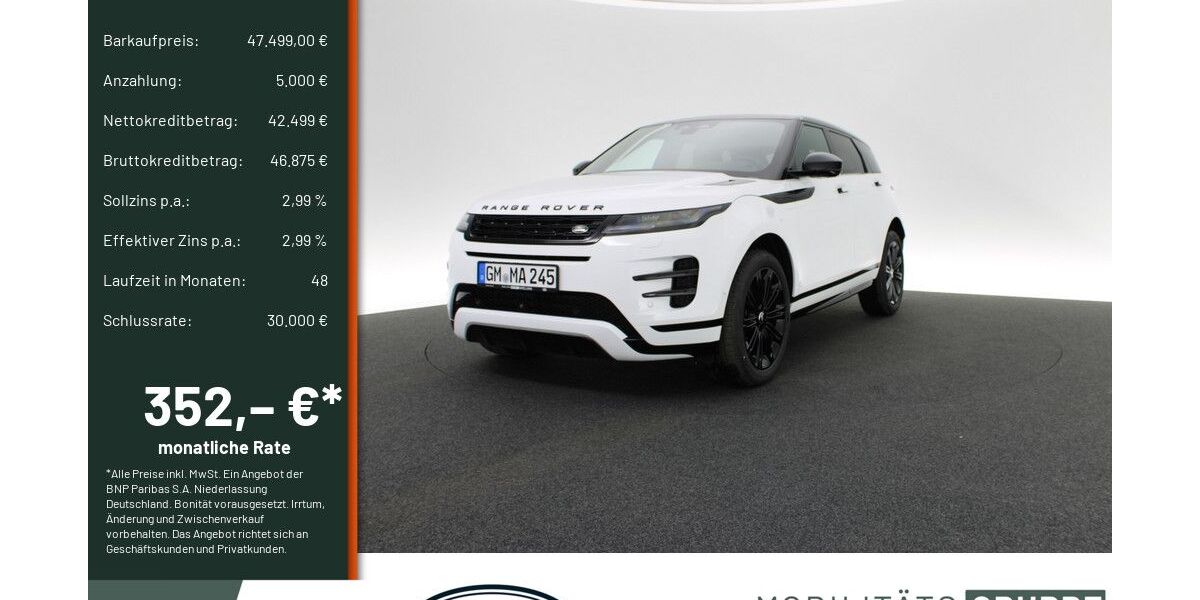 Land Rover Range Rover Evoque 1.785 km 47.499 &euro; Engelskirchen 51766