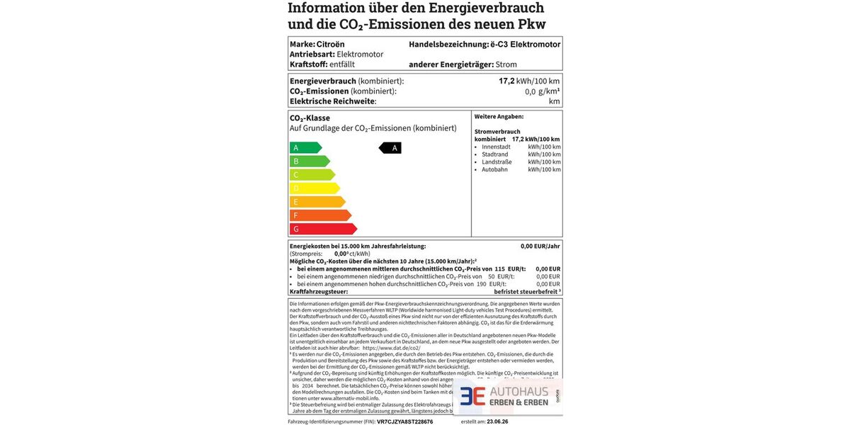 Citroen ë-C3 3.620 km 21.990 &euro; Wetzlar 35576