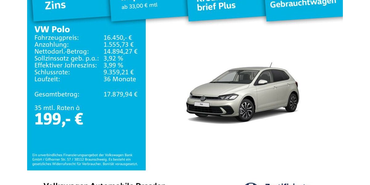 VW Polo 27.478 km 16.450 &euro; Dresden 01067