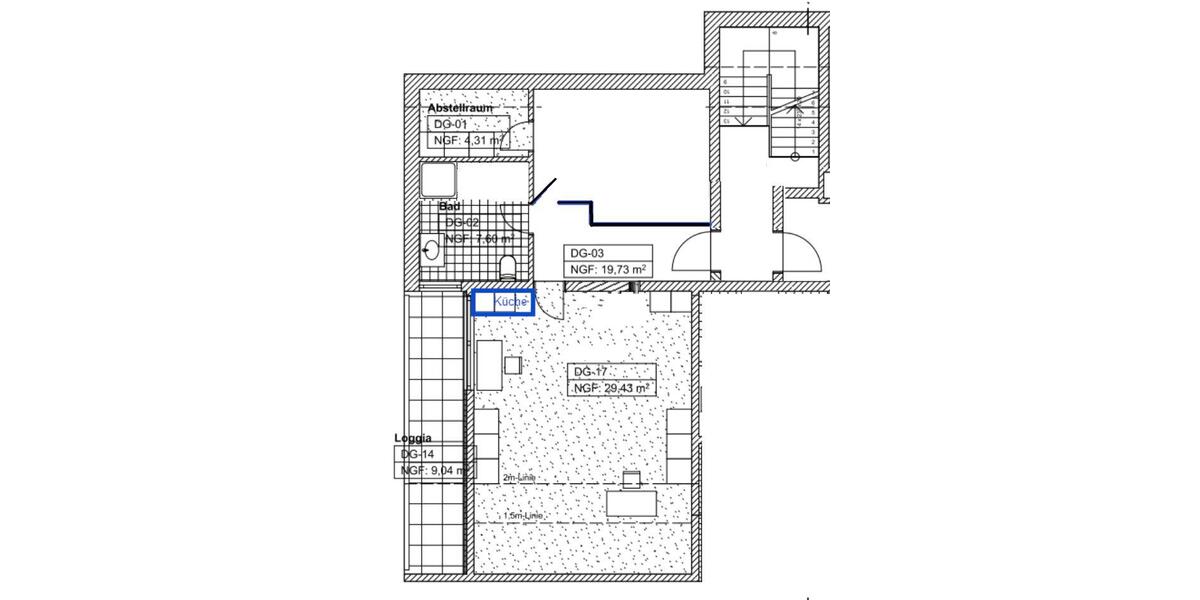 Dachgeschoßwohnung Waldkraiburg - 2 Zimmer, 65 m&sup2;, 195.000&euro; | Angebot:26416050