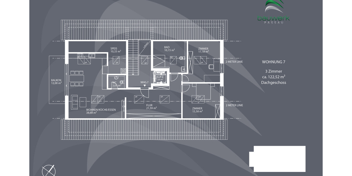 Etagenwohnung Donaustauf Sulzbach - 3 Zimmer, 122 m&sup2;, 599.800&euro; | Angebot:25770993