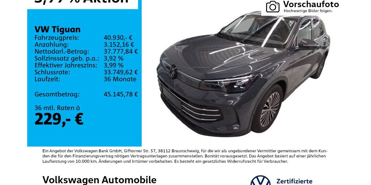 VW Tiguan 6.595 km 40.930 &euro; Leipzig 04277