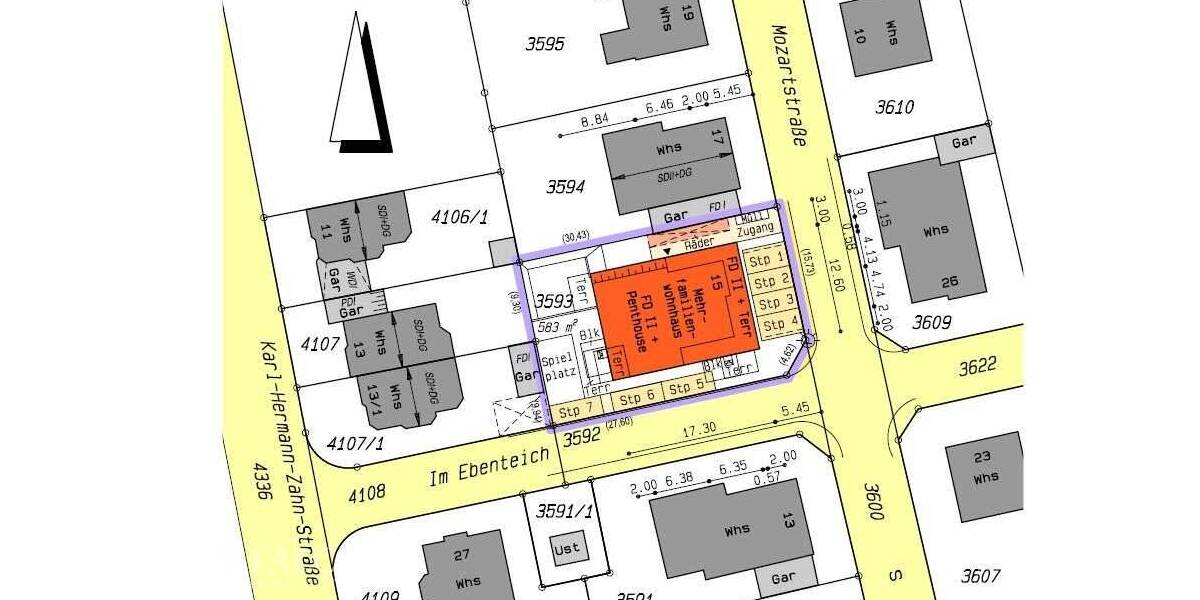 Etagenwohnung Wiesloch Baiertal - 2 Zimmer, 57 m&sup2;, 325.000&euro; | Angebot:26065334