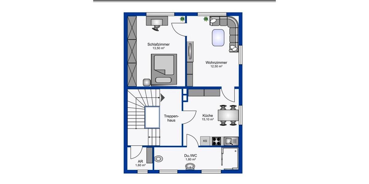 Etagenwohnung Krauthausen - 2 Zimmer, 48 m&sup2;, 350&euro; | Angebot:26283601