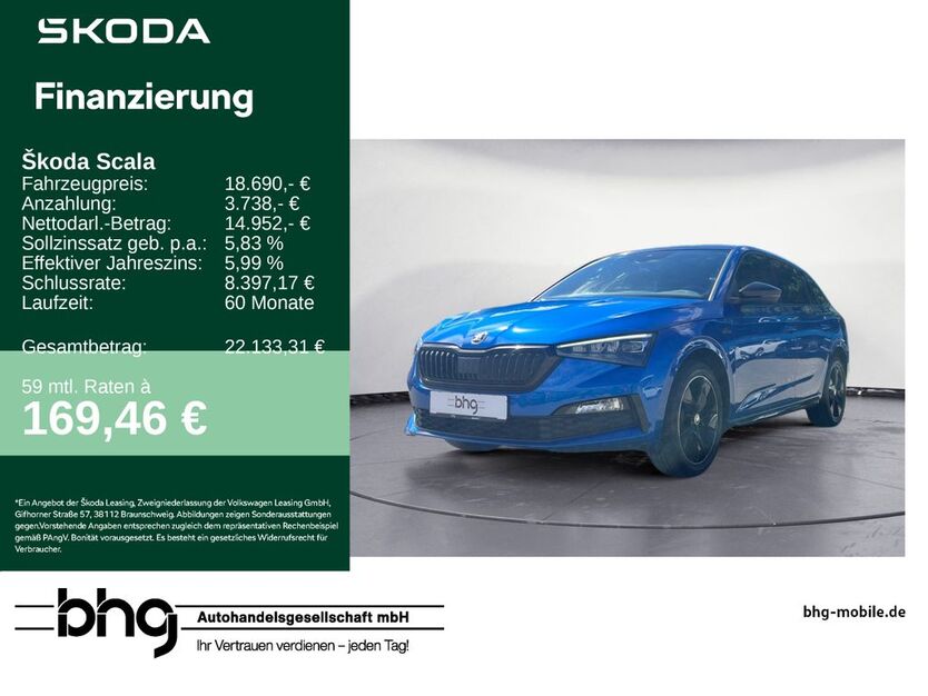Skoda Scala 63.709 km 18.690 € Balingen 72336