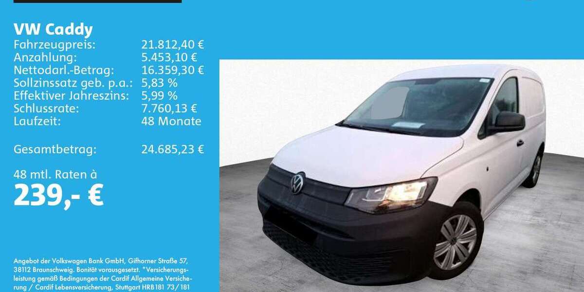 VW Caddy 50.500 km 21.812 &euro; Feldkirchen - Westerham 83620