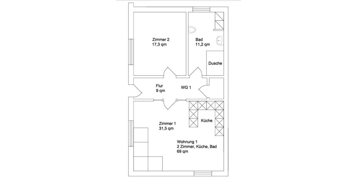 Erdgeschoßwohnung Milower Land - 2 Zimmer, 68 m&sup2;, 880&euro; | Angebot:23432984