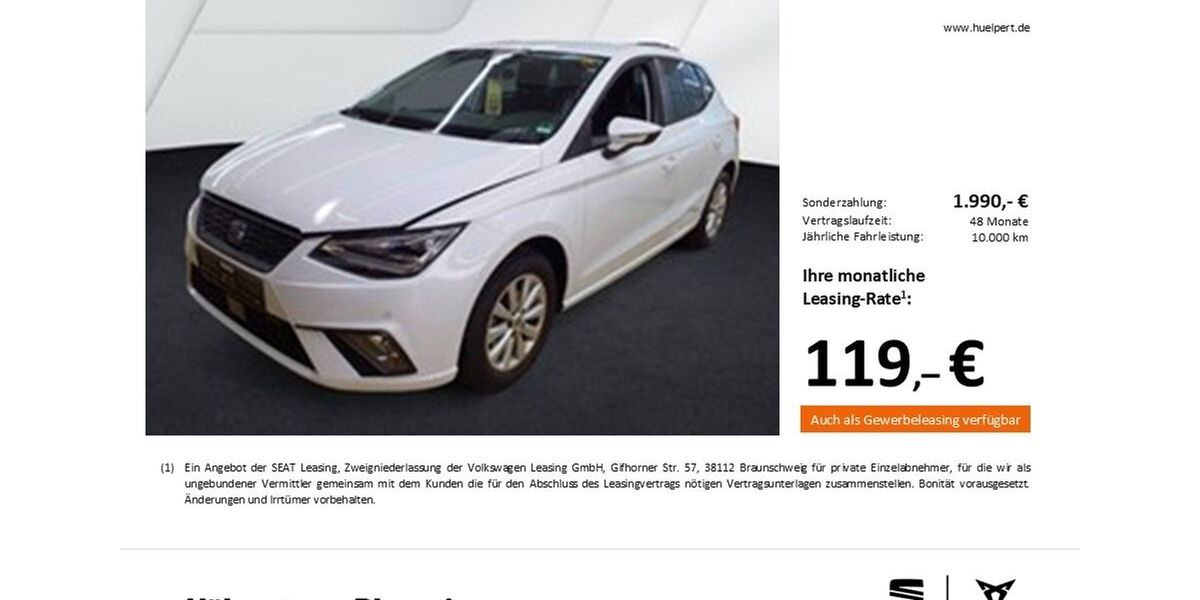 Seat Ibiza 17.985 km 18.897 € Dortmund 44269