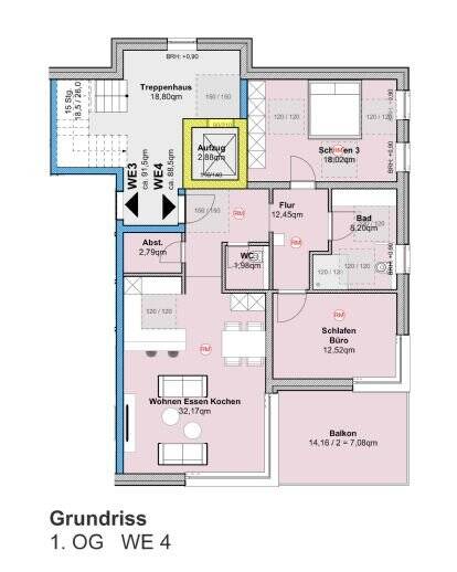 Etagenwohnung Winterberg Siedlinghausen - 3 Zimmer, 71 m&sup2;, 285.800&euro; | Angebot:25796362