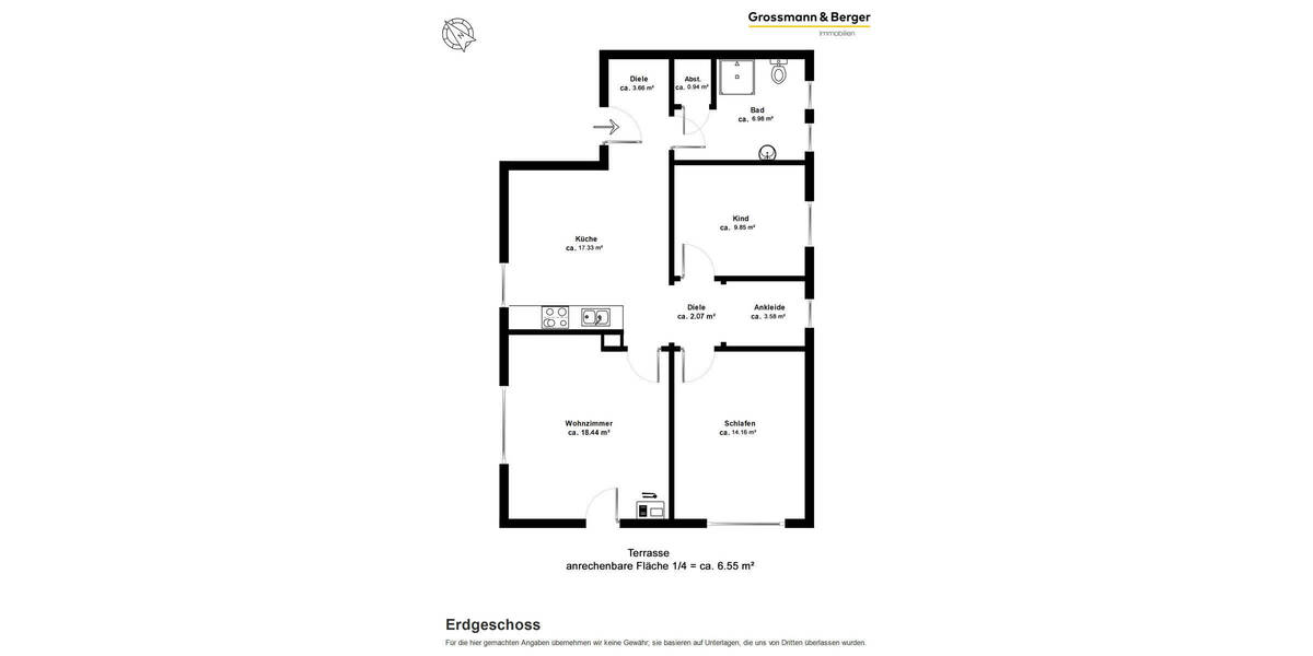 Etagenwohnung Winsen (Luhe) Hoopte - 4 Zimmer, 83 m&sup2;, 409.000&euro; | Angebot:26694468