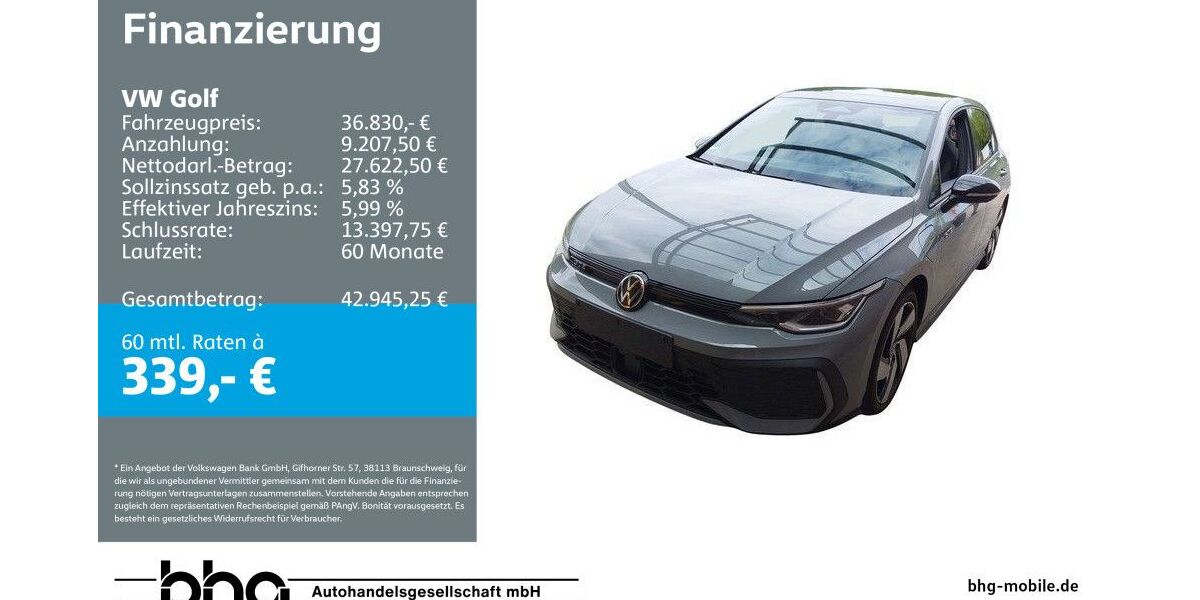 VW Golf 14.396 km 36.830 &euro; Kehl 77694