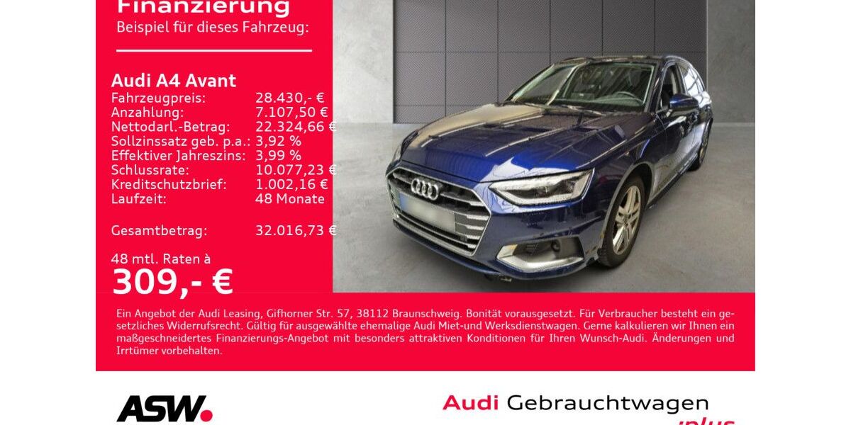 Audi A4 68.500 km 28.430 &euro; Heilbronn 74074