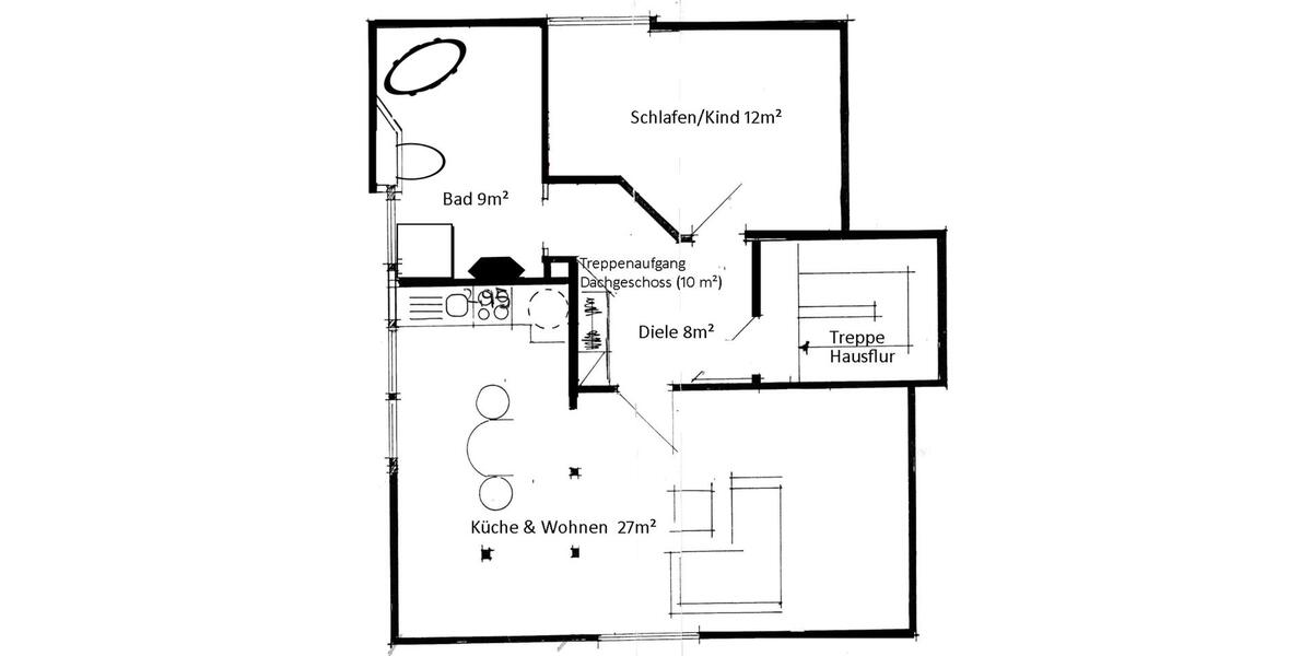 Maisonettenwohnung Schleusingen - 2.5 Zimmer, 63 m&sup2;, 470&euro; | Angebot:24537455