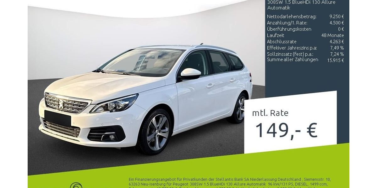 Peugeot 308 77.562 km 13.750 &euro; Bocholt 46395