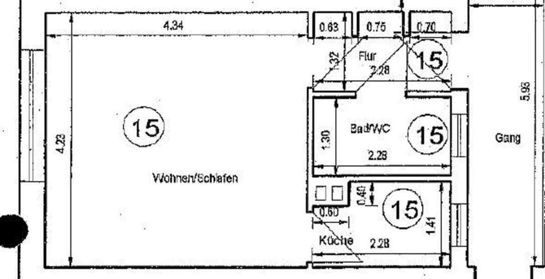 - Ohne Provision! - vermietetes Eigentum im Herzen von Erfurt! 5 % Rendite möglich 1 zimmer