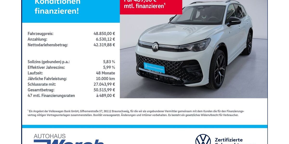 VW Tiguan 8.717 km 48.849 &euro; Südharz 06536