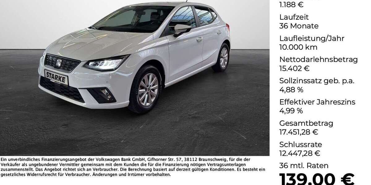 Seat Ibiza 16.315 km 16.590 &euro; Osnabrück 49078