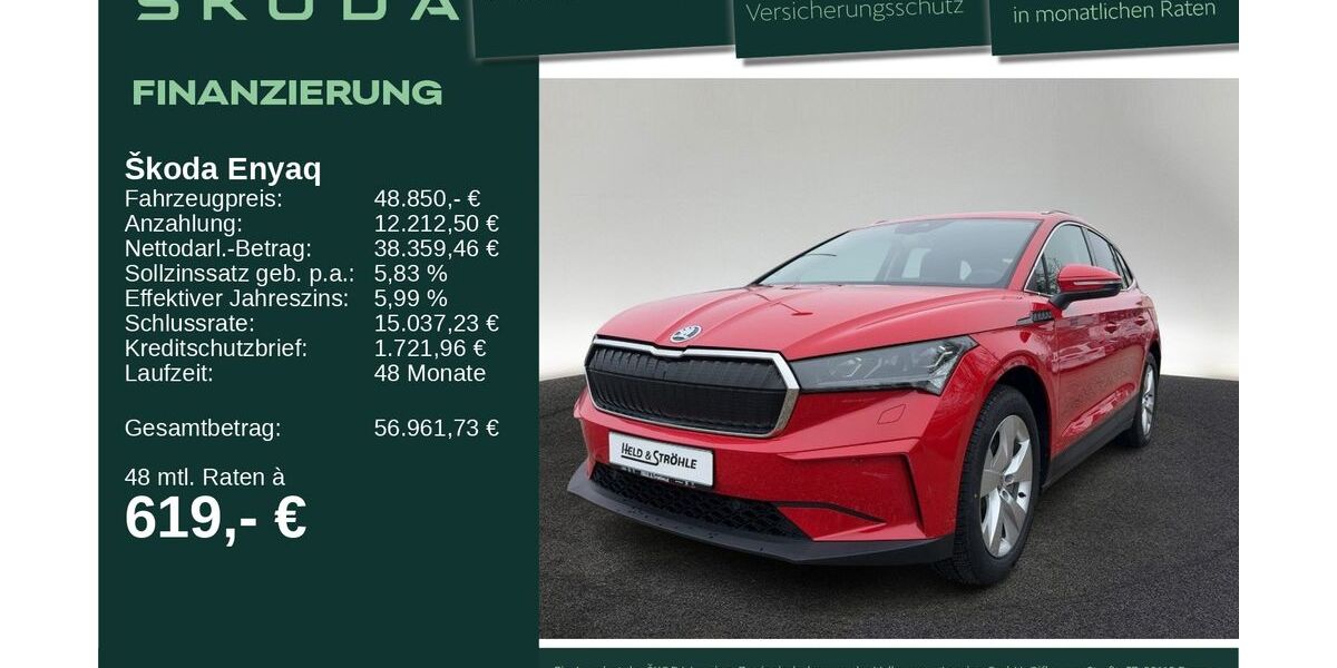 Skoda Enyaq 4.001 km 48.850 &euro; Neu-Ulm 89231