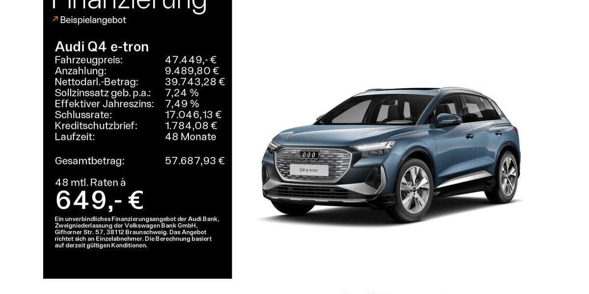Audi Q4 e-tron 14.300 km 47.449 &euro; Büdingen-Düdelsheim 63654