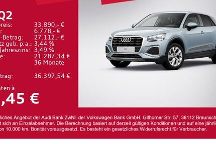 Audi Q2 4.800 km 33.890 € Gersthofen 86368