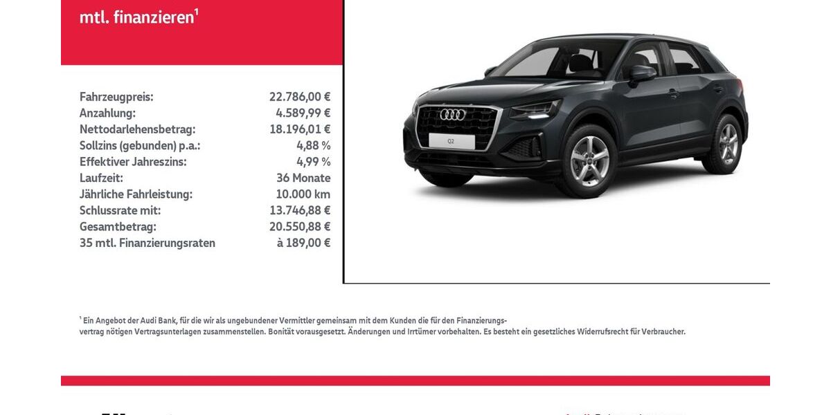 Audi Q2 39.735 km 22.786 &euro; Nordhausen 99734
