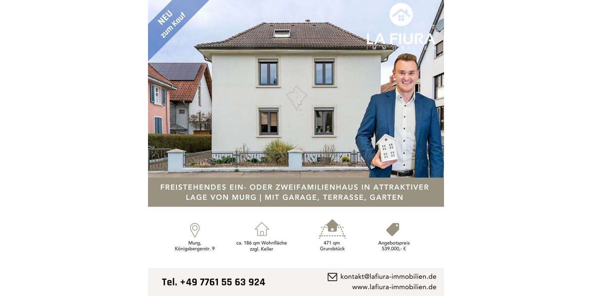Einfamilienhaus Murg - 8 Zimmer, 186 m&sup2;, 539.000&euro; | Angebot:26185744