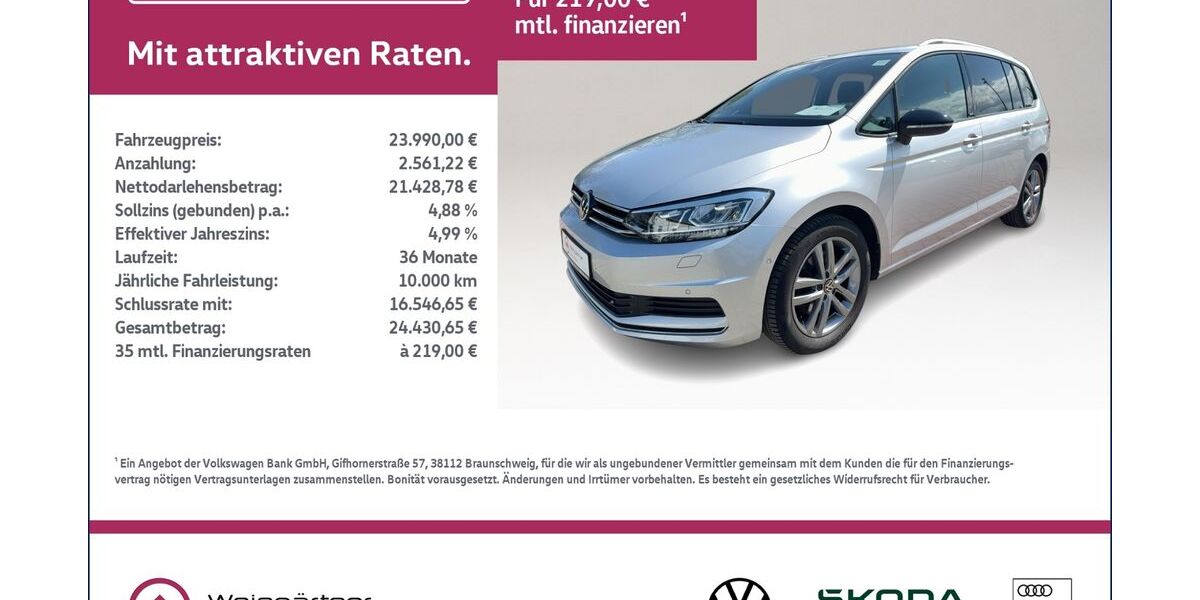 VW Touran 73.150 km 23.990 &euro; Miesbach 83714
