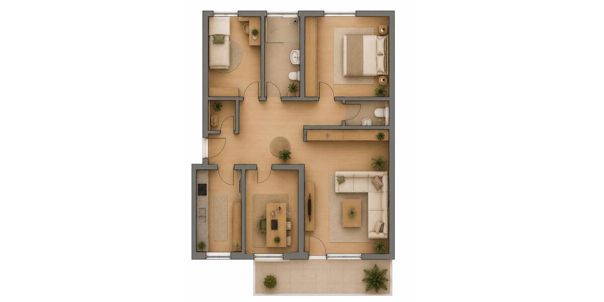Erdgeschoßwohnung Konz - 4 Zimmer, 86 m&sup2;, 328.000&euro; | Angebot:27081544