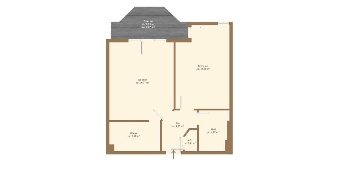 Etagenwohnung Kesselsdorf Kesselsdorf - 2 Zimmer, 61 m&sup2;, 150.000&euro; | Angebot:25775460