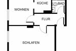 Dachgeschoßwohnung Petersberg - 3 Zimmer, 41 m&sup2;, 401&euro; | Angebot:26543122