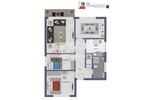 Modernisiert, zentral, ruhig, kl. Garage, 3- bis 4-Zimmer mit Balkon, Obergeschoss in einem Zweifamilienhaus