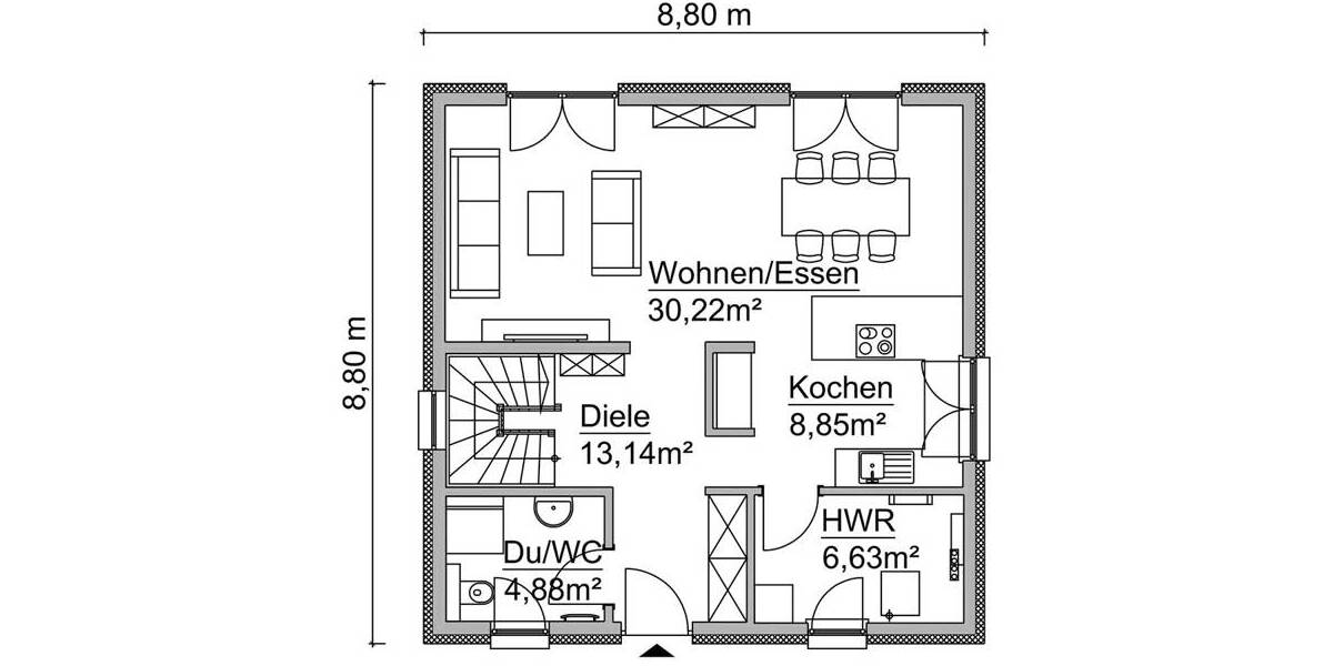 Einfamilienhaus Braunsbedra / Großkayna Großkayna - 4 Zimmer, 122 m&sup2;, 420.540&euro; | Angebot:26276405