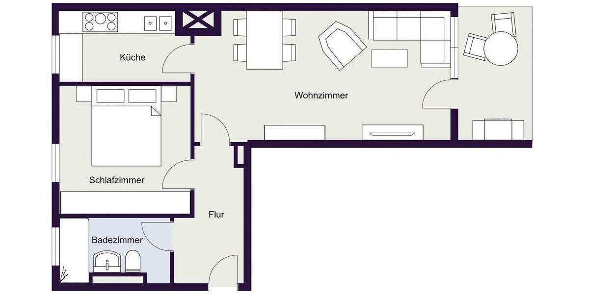 Etagenwohnung Taucha - 2 Zimmer, 52 m&sup2;, 129.500&euro; | Angebot:25250241