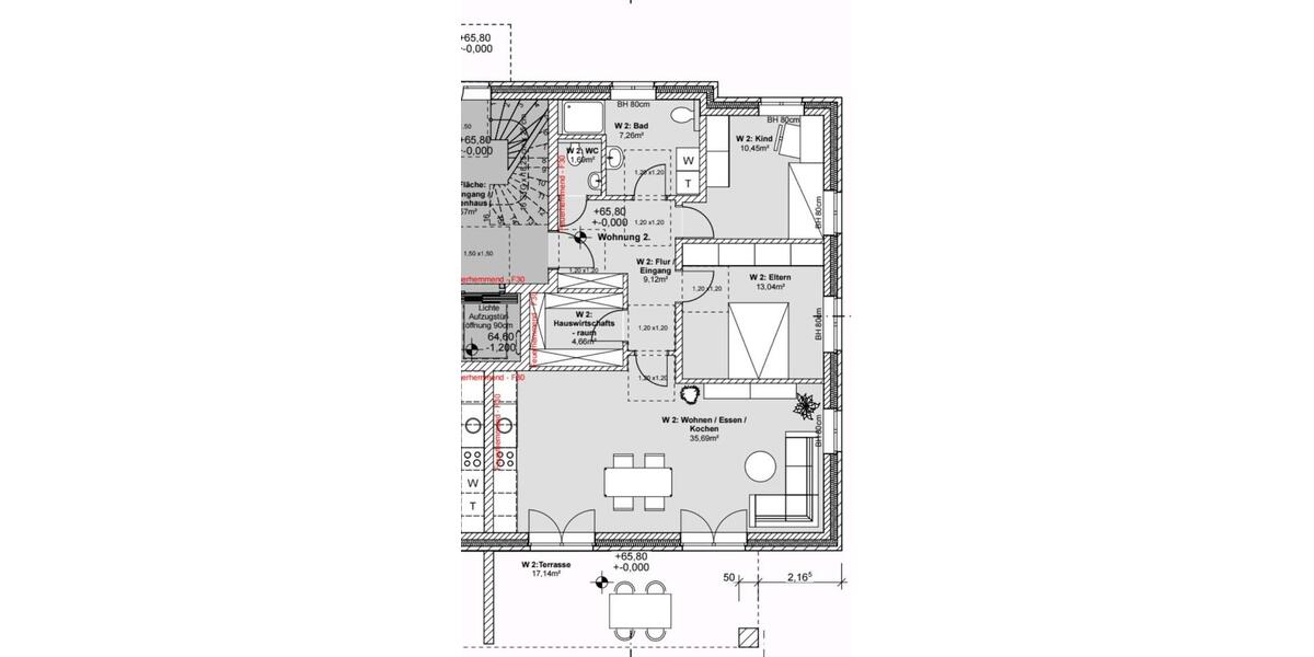 Dachgeschoßwohnung Wassenberg - 3 Zimmer, 75 m&sup2;, 937&euro; | Angebot:23117442