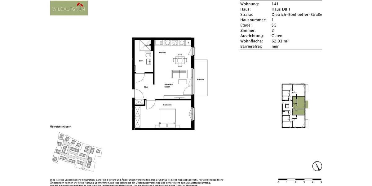 Einfamilienhaus Wildau - 2 Zimmer, 62 m&sup2;, 990&euro; | Angebot:25220694