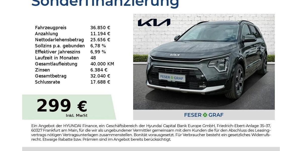 Kia Niro 1.733 km 36.850 &euro; Hallstadt 96103