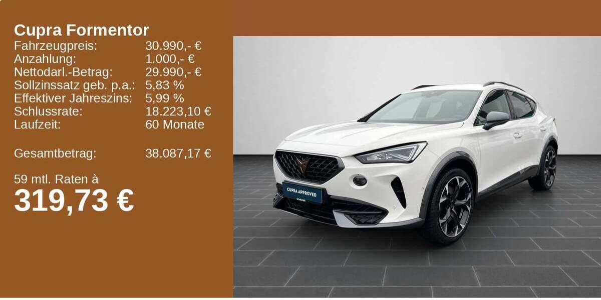 Cupra Formentor 33.950 km 30.990 &euro; Simmern 55469