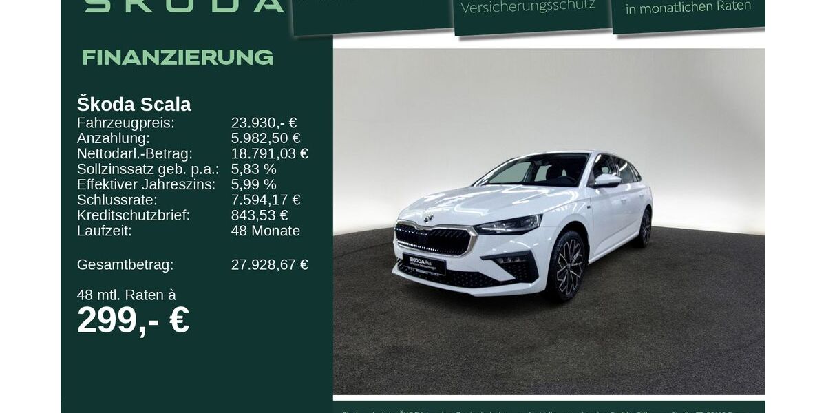Skoda Scala 12.521 km 23.930 &euro; Neu-Ulm 89231