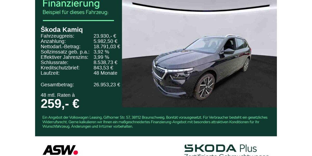 Skoda Kamiq 59.100 km 23.130 &euro; Sinsheim 74889
