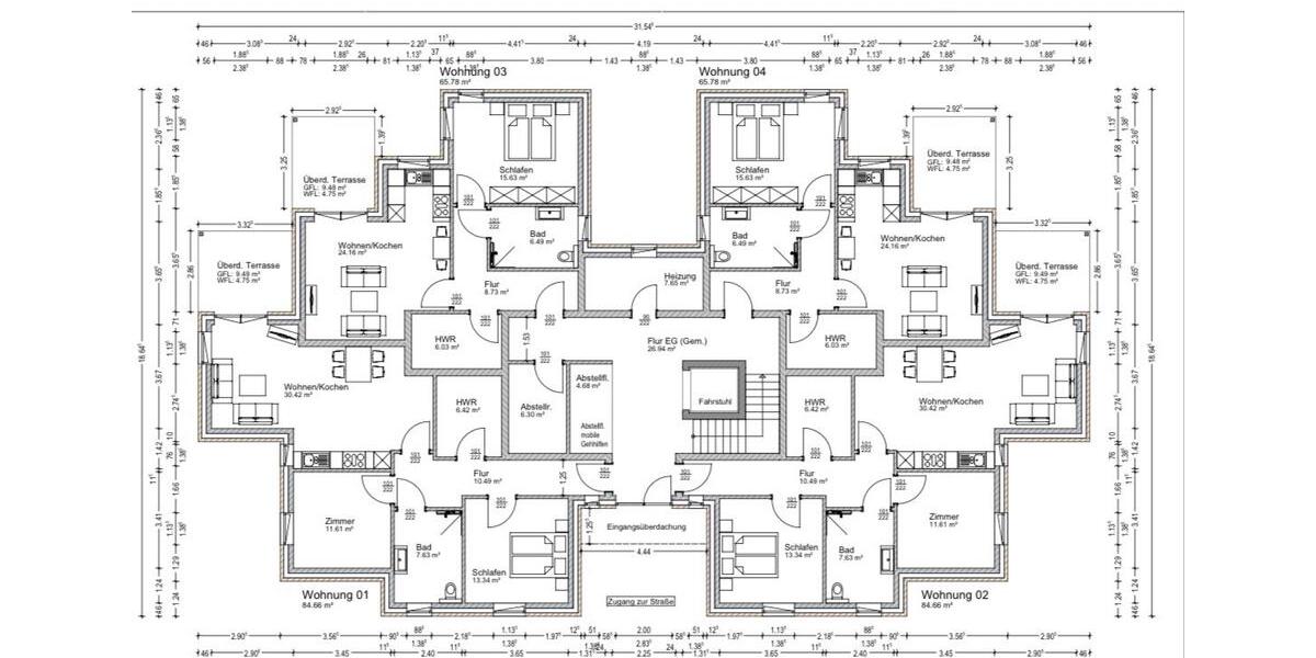 Erdgeschoßwohnung Owschlag - 2 Zimmer, 65 m&sup2;, 875&euro; | Angebot:26271655