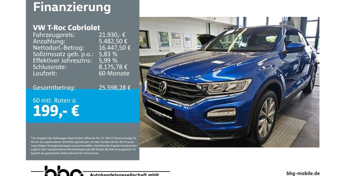 VW T-Roc 38.688 km 21.930 &euro; Bühl 77815