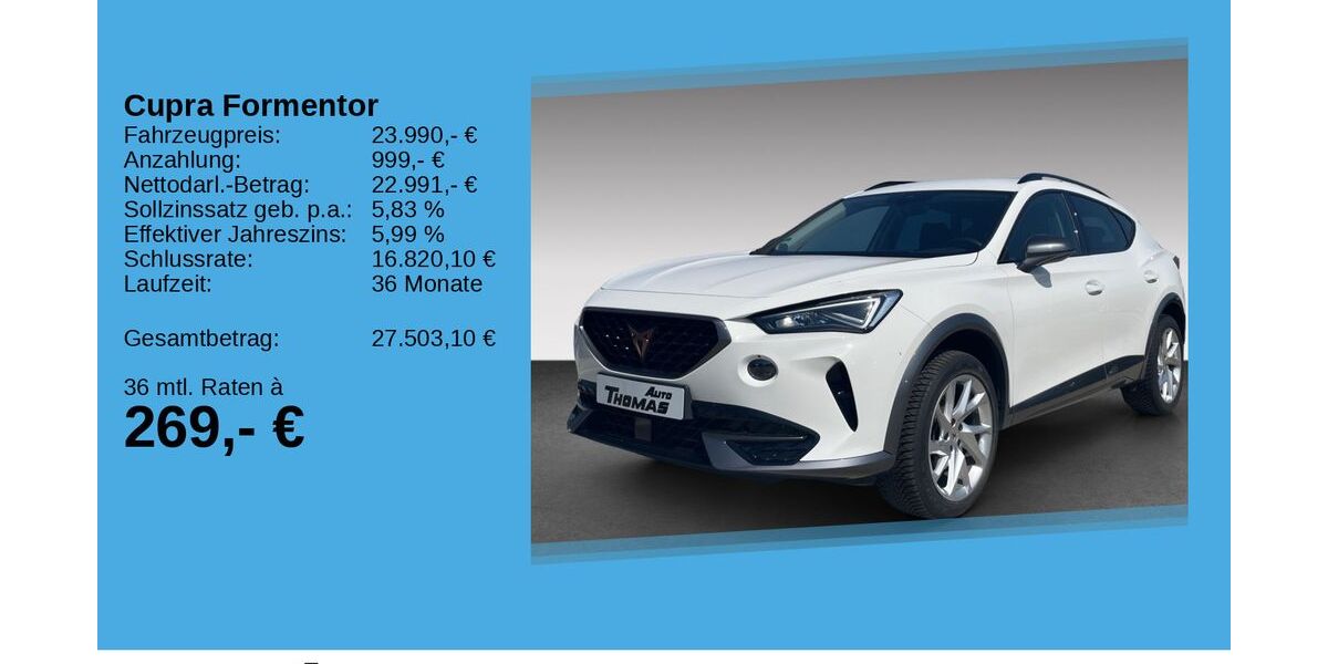 Cupra Formentor 49.720 km 23.990 &euro; Bonn 53227