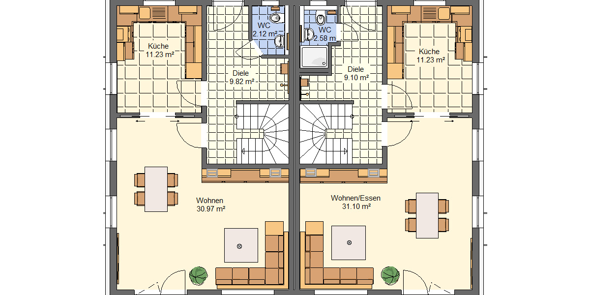 Doppelhaushälfte Feucht - 5 Zimmer, 144 m&sup2;, 696.500&euro; | Angebot:25523562